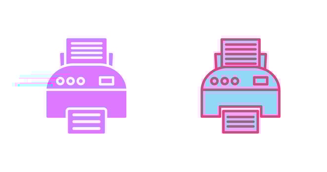 Printer Icon Design vector