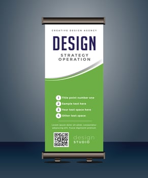 corporate business roll up banner standee pull up banner x banner template vector