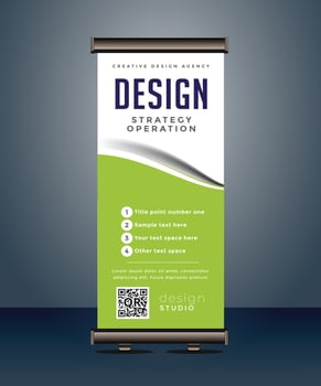 corporate business roll up banner standee pull up banner x banner template vector