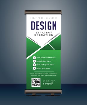 corporate business roll up banner standee pull up banner x banner template vector