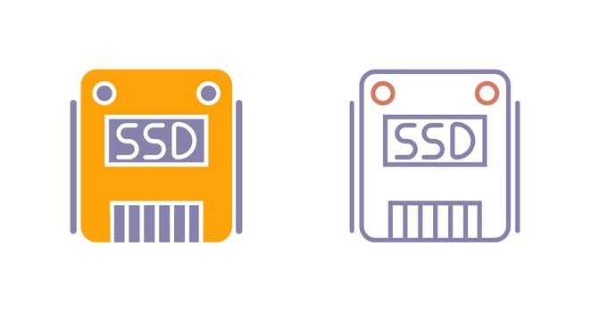 SSD Icon Design vector