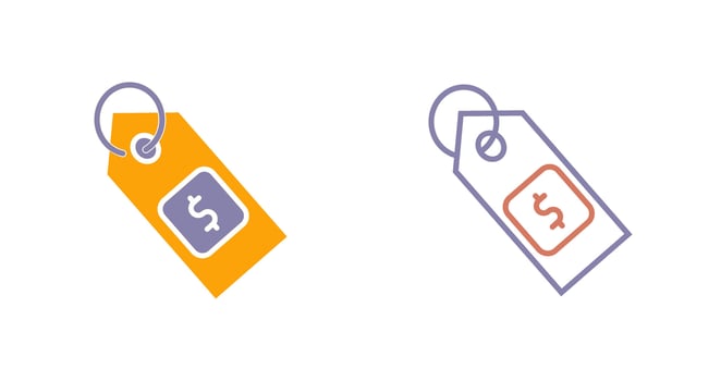 Dollar Tag Icon vector