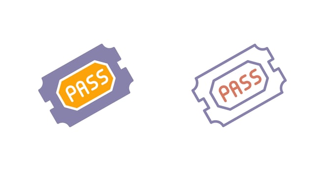 Passes Icon Design vector