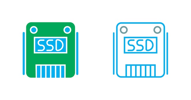 SSD Icon Design vector