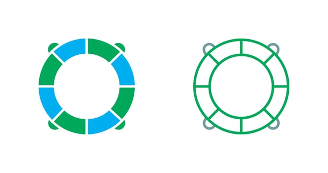 Life Saving Tube Icon vector