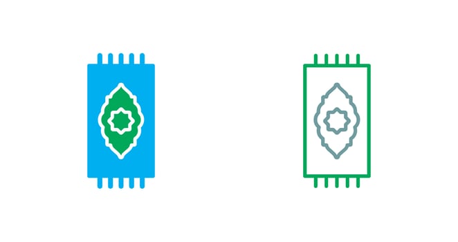 Prayer Rug Icon Design vector
