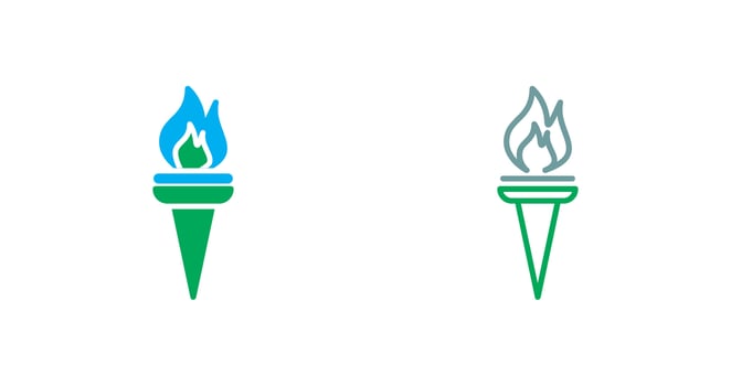 Museum Torch Icon vector