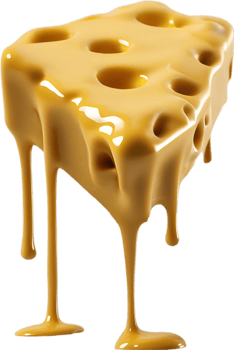 Picture of delicious-looking melted cheese. Ai-Generated png