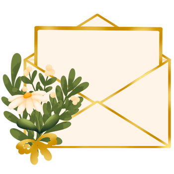 Different flower letter and card png