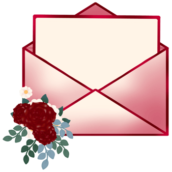 Different flower letter and card png