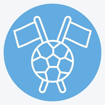 Icon Flag. related to Football symbol. blue eyes style. simple design illustration vector