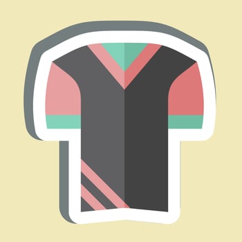 Sticker Uniform. related to Football symbol. simple design illustration vector
