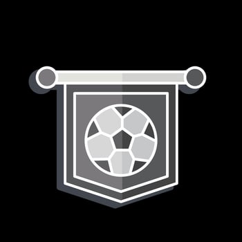 Icon Pennant. related to Football symbol. glossy style. simple design illustration vector