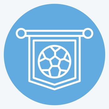 Icon Pennant. related to Football symbol. blue eyes style. simple design illustration vector