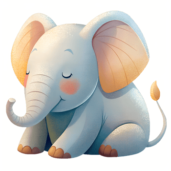 , elephant beautiful sleeping isolated on transparent background png