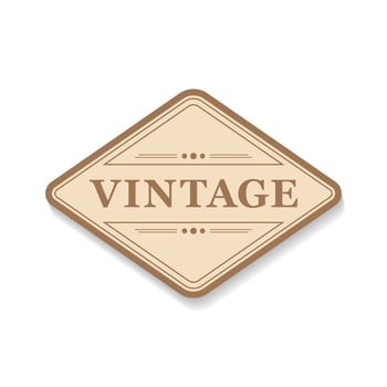 Vintage label frame vector