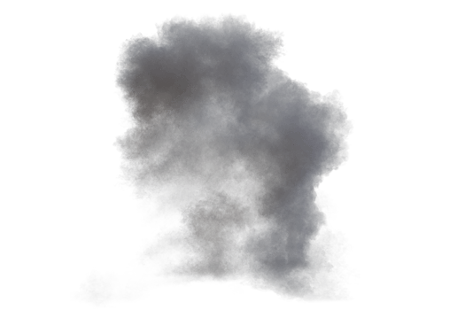 Battle ship muzzle flash on transparent background png