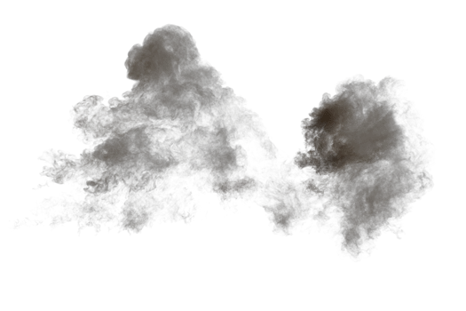 Battle ship muzzle flash on transparent background png
