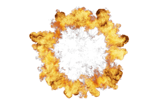 Fire shockwave on transparent background png