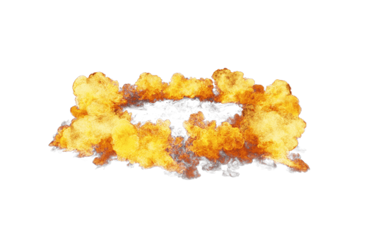 Fire shockwave on transparent background png