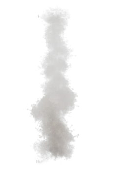 Smoke of rocket launch on transparent background png