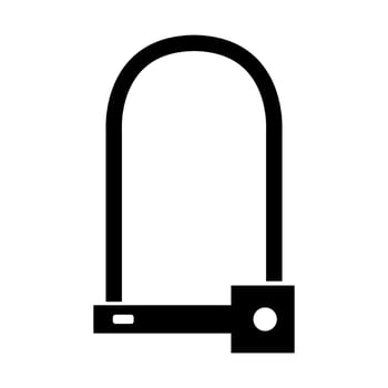 Bike lock icon on white background vector