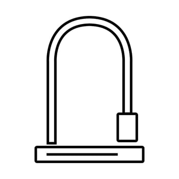 Bike lock icon on white background vector