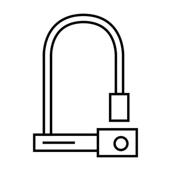 Bike lock icon on white background vector