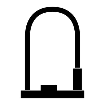 Bike lock icon on white background vector