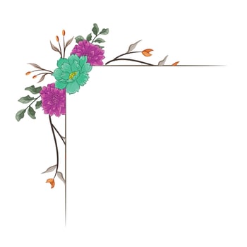 Decorative Floral Foliage Ornament for Wedding Invitation vector