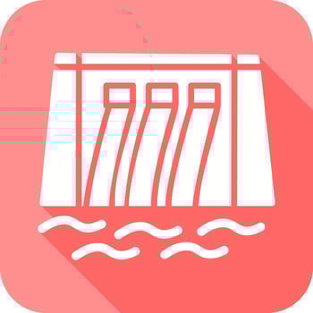 Water Dam Icon vector