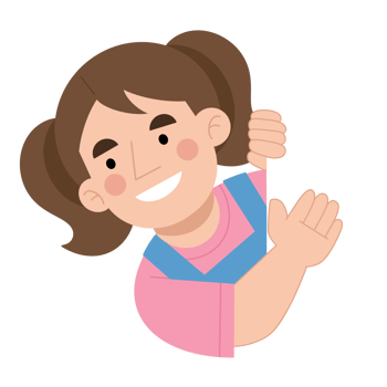 Girl peeking illustration png