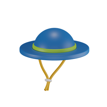 Beach Hat 3D illustration png