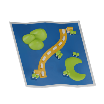Map 3D illustration png