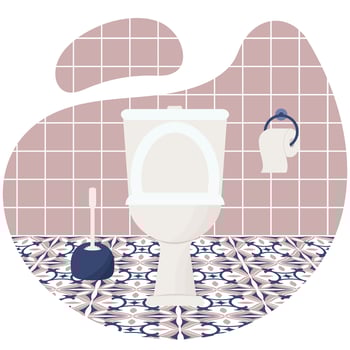 home interior. toilet vector
