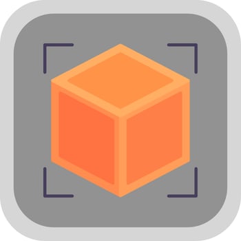 3d Flat Round Corner Icon vector