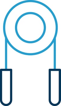 Hand Grip Line Blue Two Color Icon vector