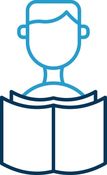 Student Line Blue Two Color Icon vector