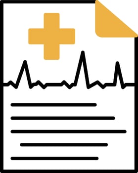 Report Skined Filled Icon vector