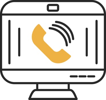 Call Skined Filled Icon vector