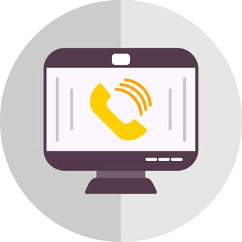 Call Flat Scale Icon vector