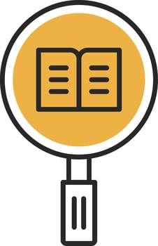 Research Skined Filled Icon vector