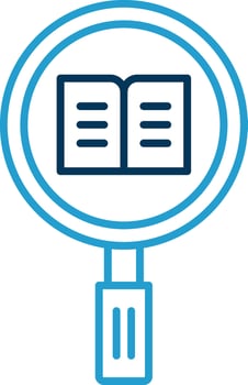 Research Line Blue Two Color Icon vector