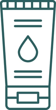 Face Wash Line Gradient Round Corner Icon vector