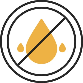 Embargo Skined Filled Icon vector