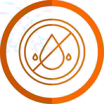 Embargo Line Orange Circle Icon vector