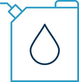 Fuel Line Blue Two Color Icon vector