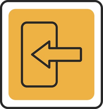 Log In Skined Filled Icon vector
