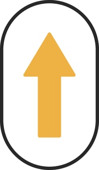 Scroll Up Skined Filled Icon vector