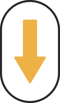Scroll Down Skined Filled Icon vector